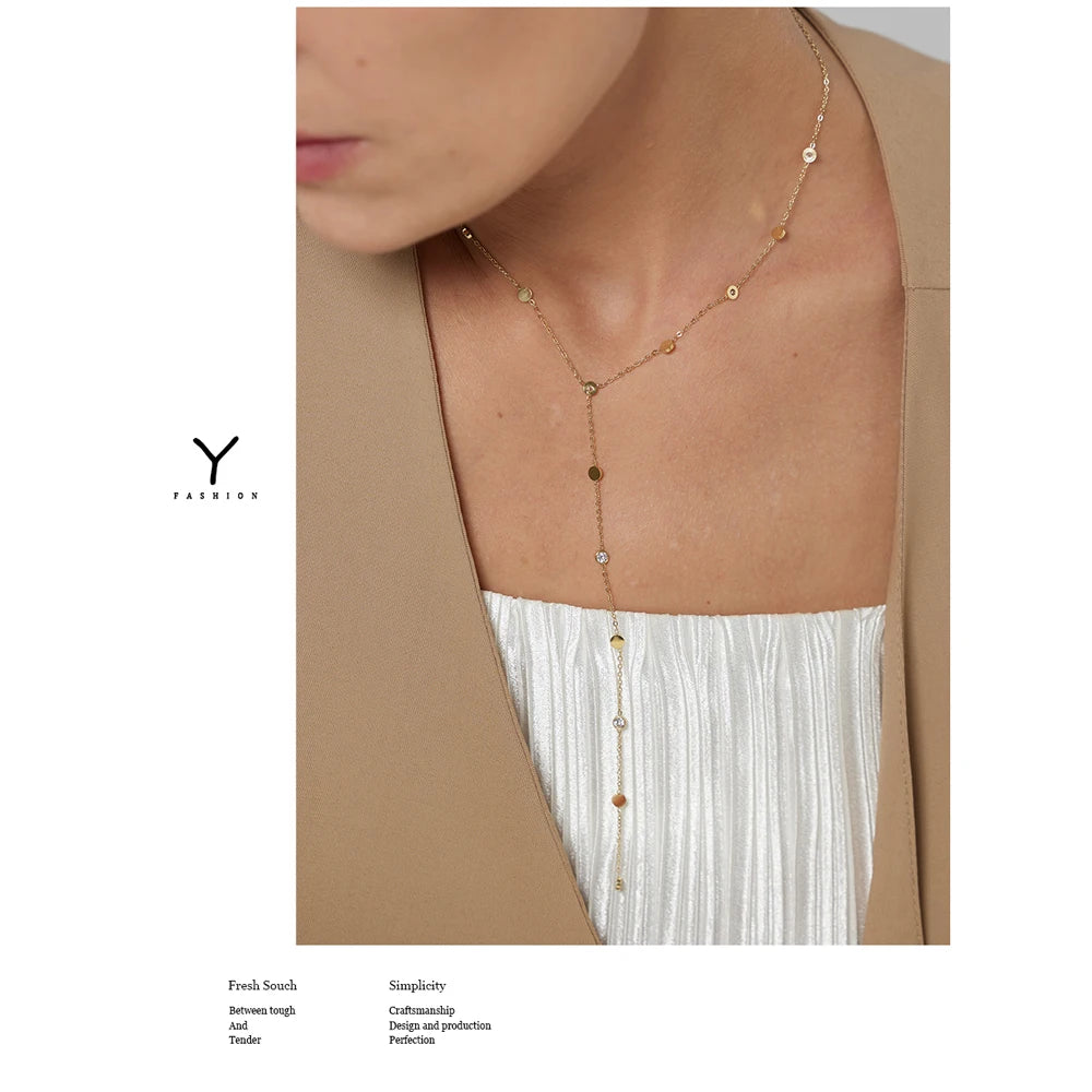 Colar Pendente Bolinhas Banhado em Ouro 18K
