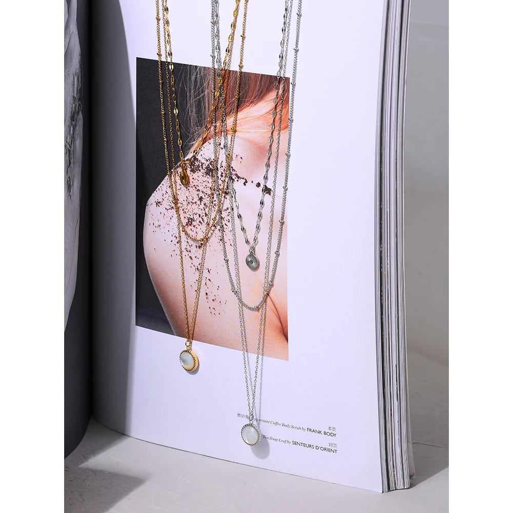 Mix de Colar Elegance Banhado em Ouro 18K