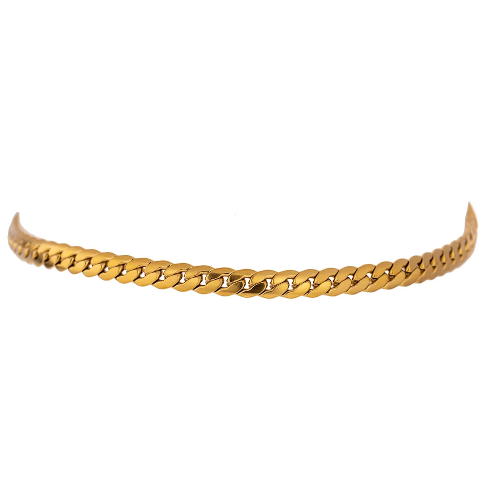 Colar Corrente Banhado em Ouro 18K