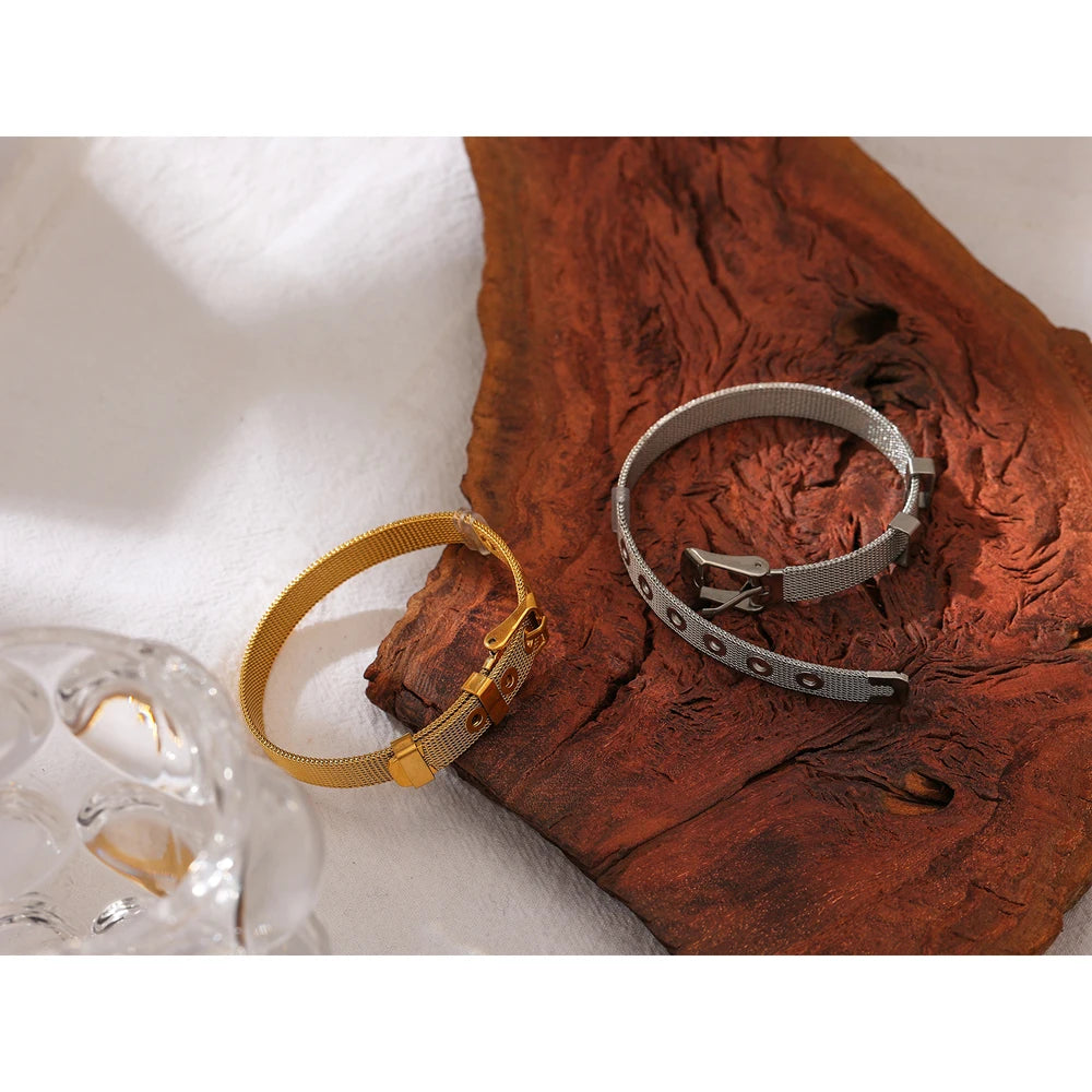 Bracelete Fivela Banhado em Ouro 18K