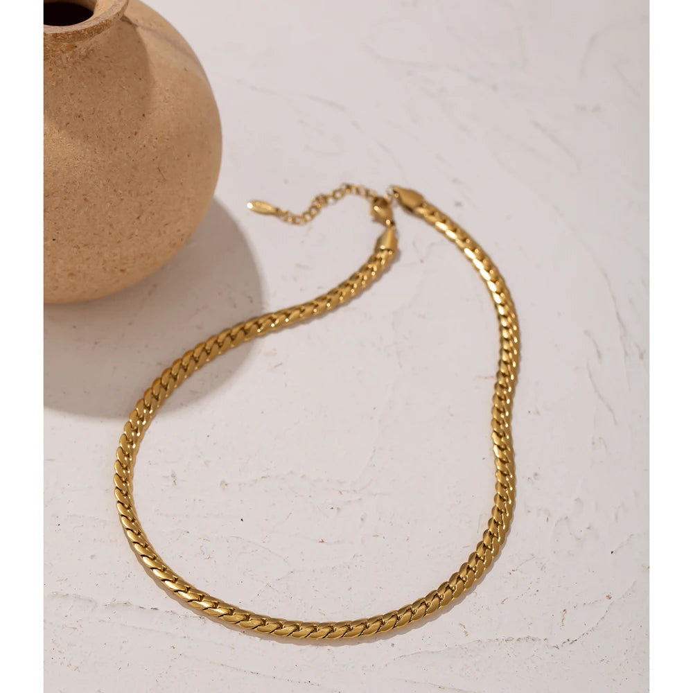 Colar Corrente Banhado em Ouro 18K