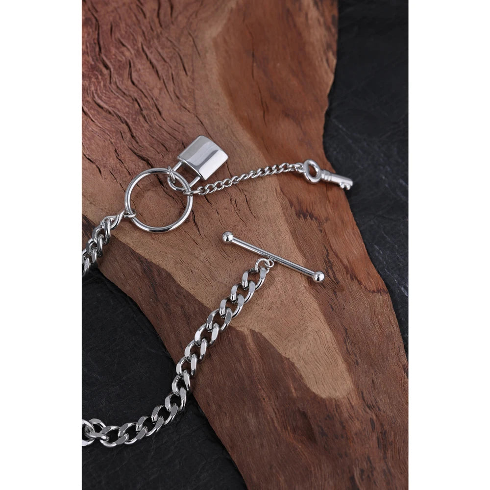Colar Cadeado Banhado em Ouro 18K