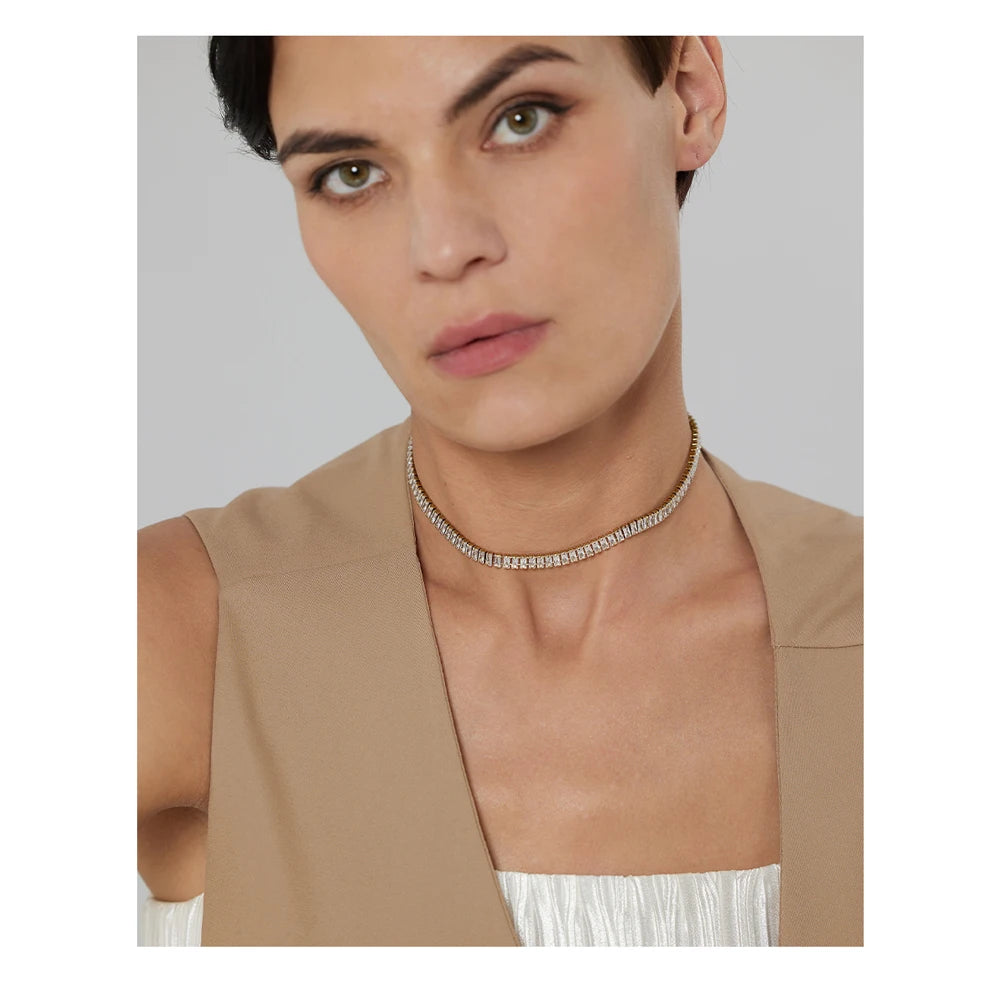 Colar Luxuoso Zircônias Banhado em Ouro 18K