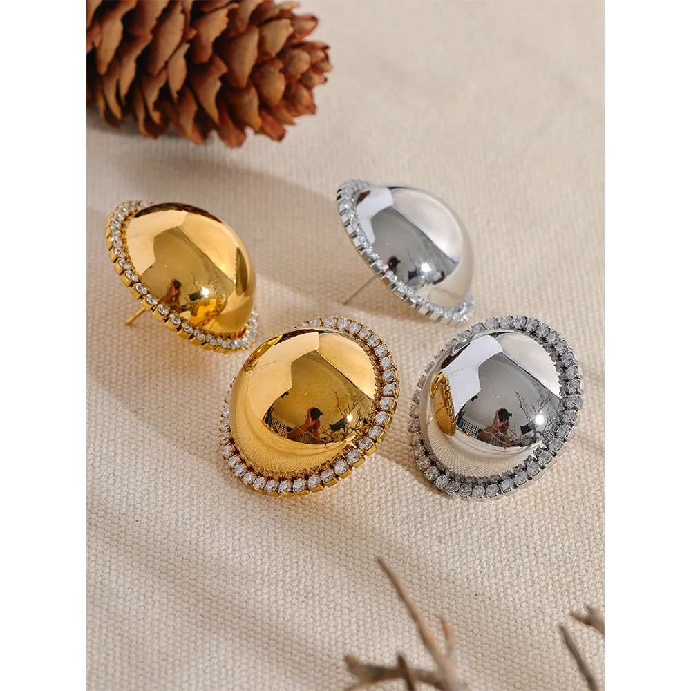 Brinco Global Zircônias Banhado em Ouro 18K