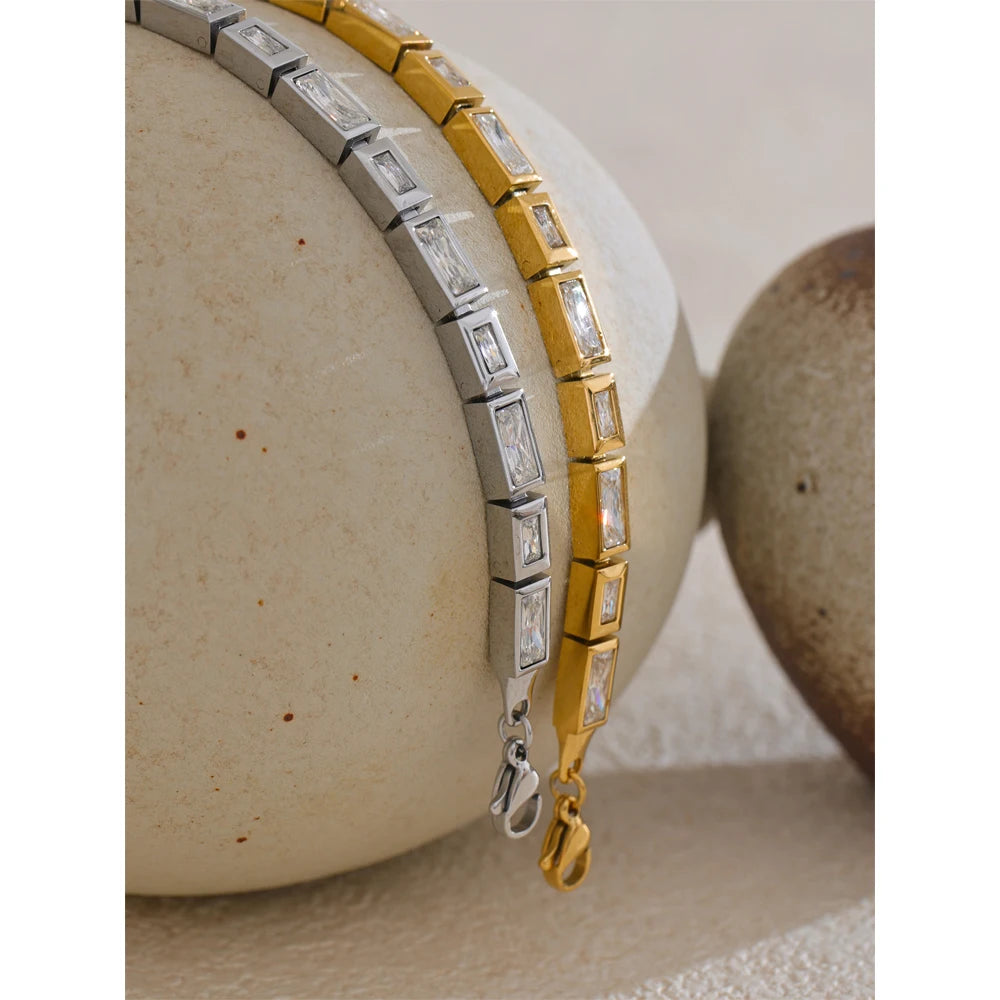 Pulseira Cubic Banhado em Ouro 18K