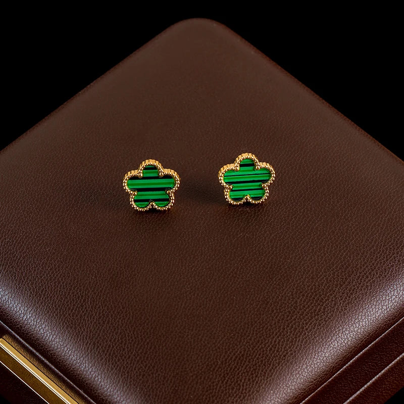 Conjunto Flor Banhado em Ouro 18K