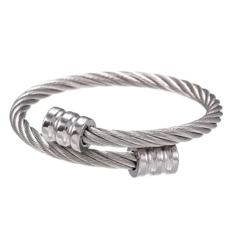 Pulseira Torcida Masculina Banhado em Ouro 18K
