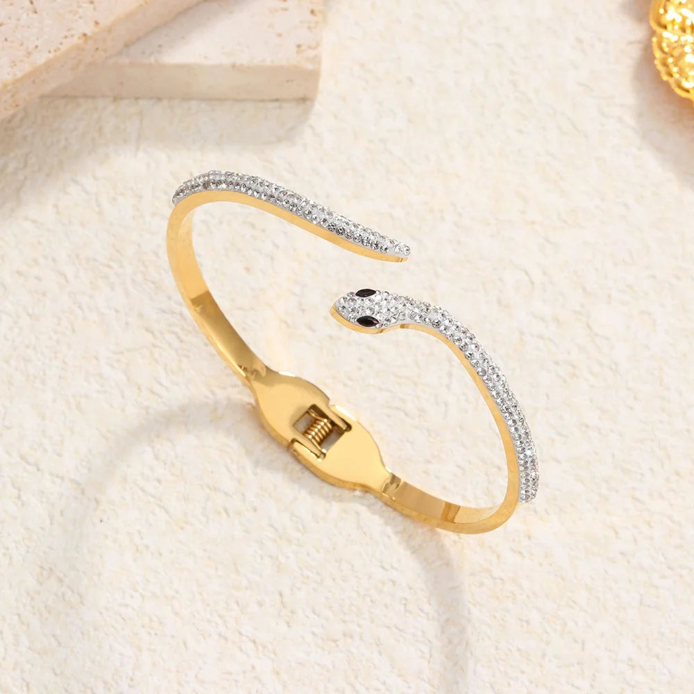 Bracelete Cobra Banhado em Ouro 18K