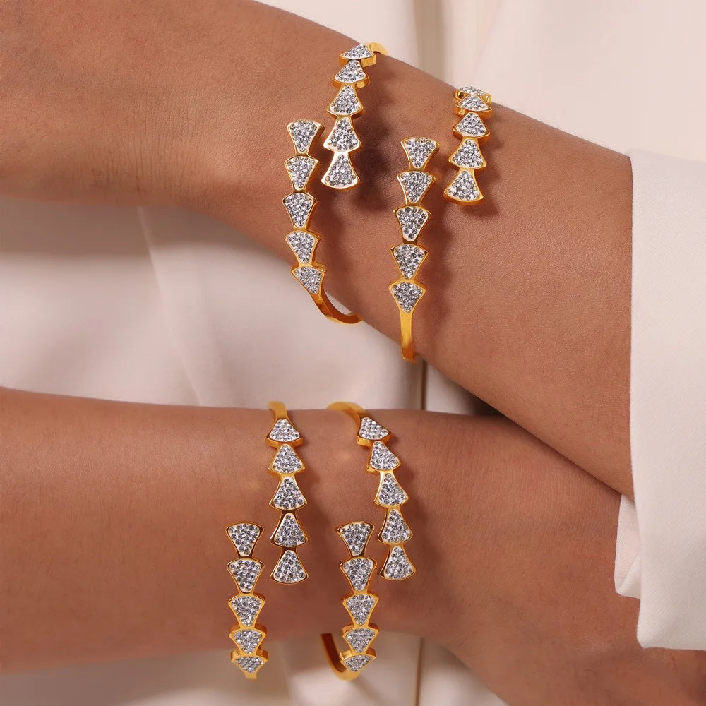 Bracelete Zircônias Banhado em Ouro 18K