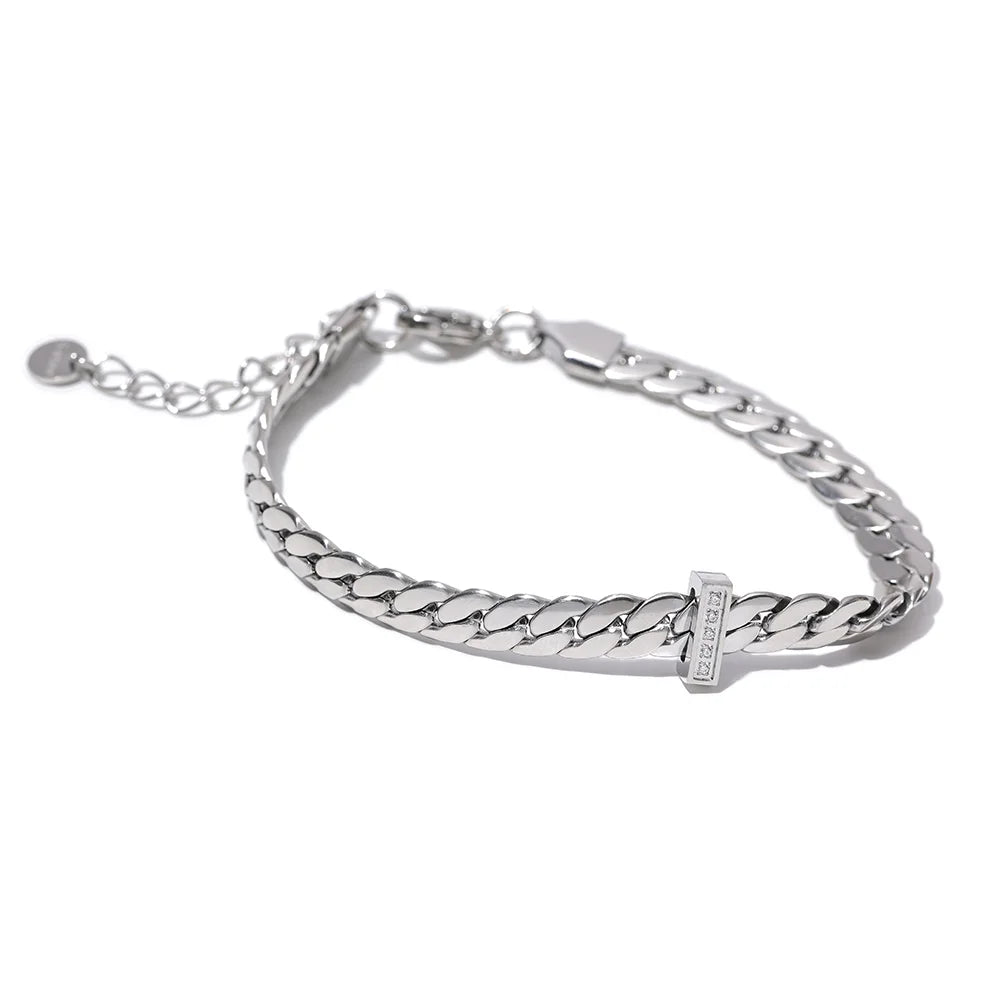 Pulseira Corrente Amassada Banhado em Ouro 18K