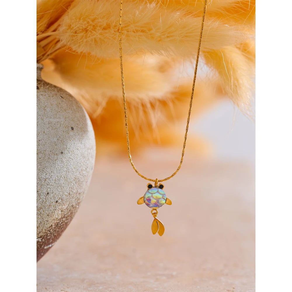 Colar Gold Fish Banhado em Ouro 18K