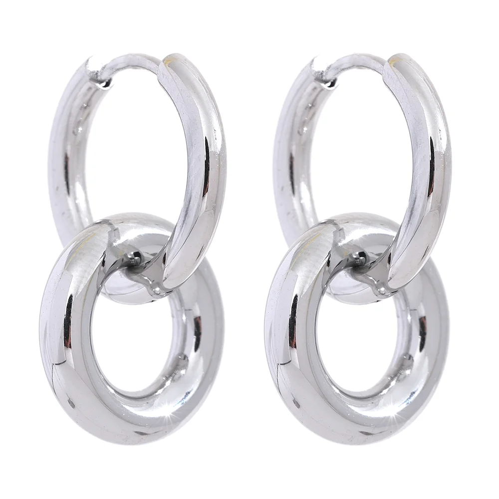 Brinco Argola Dupla Banhado em Ouro 18K