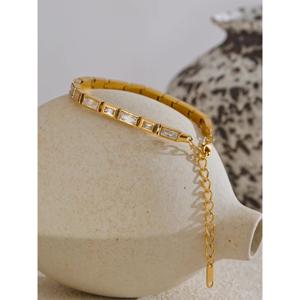 Pulseira Cubic Banhado em Ouro 18K