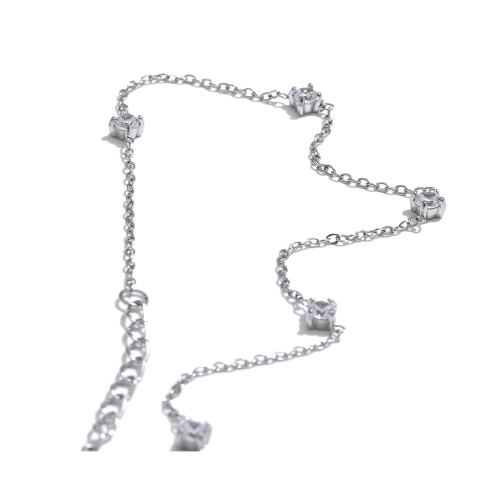 Colar Zircônias Banhado em Ouro 18K