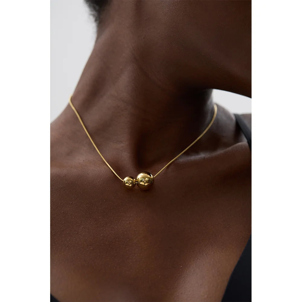 Colar Balls Banhado em Ouro 18K