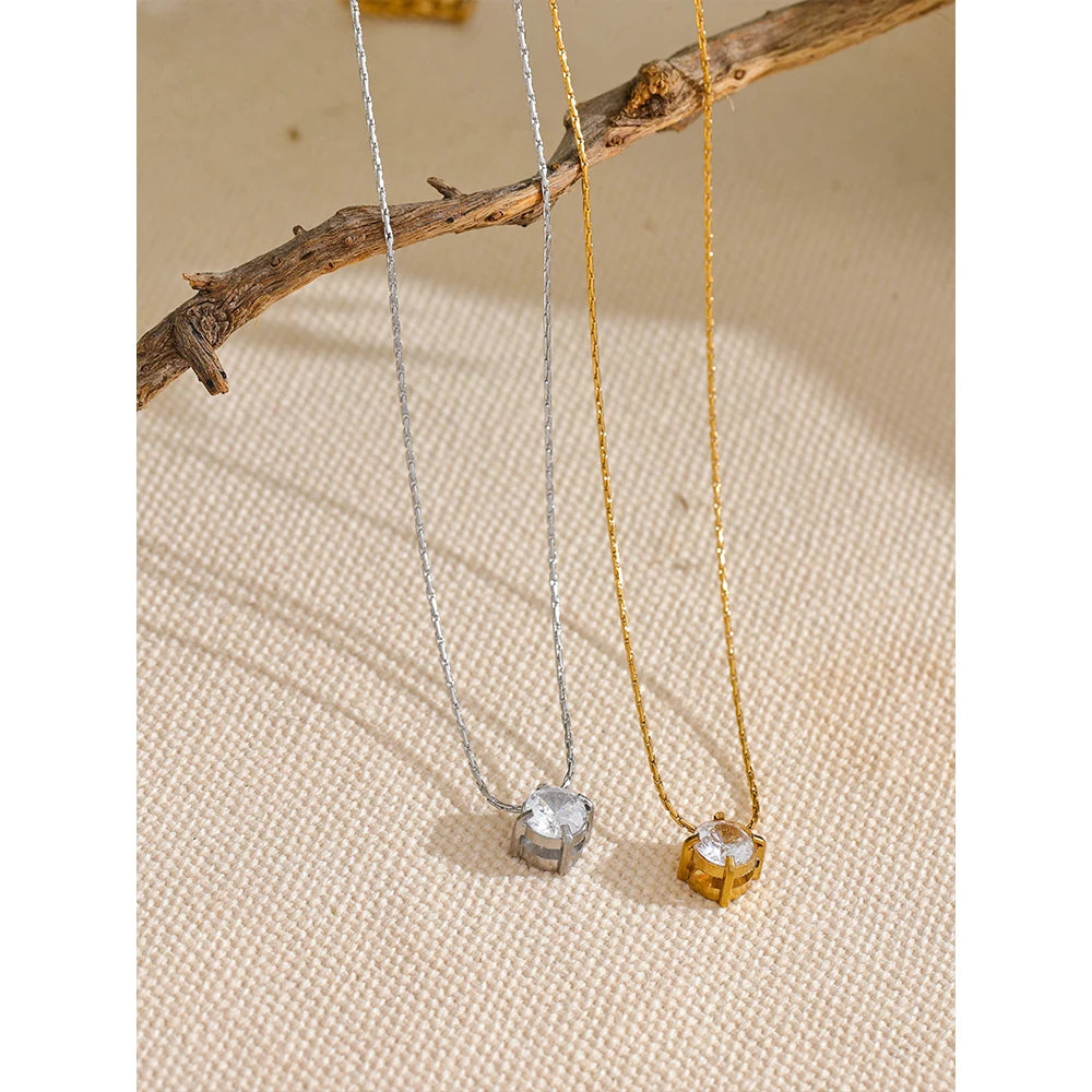 Colar Ponto de Luz Banhado em Ouro 18K