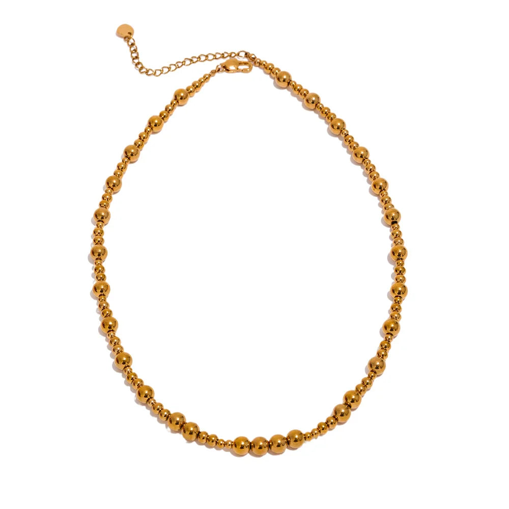 Colar Bolinhas Banhado em Ouro 18K