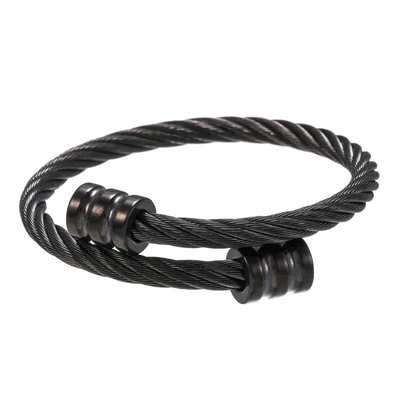 Pulseira Torcida Masculina Banhado em Ouro 18K