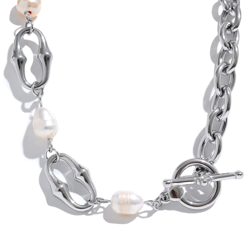 Pulseira Elos com Pérolas Banhado em Ouro 18K