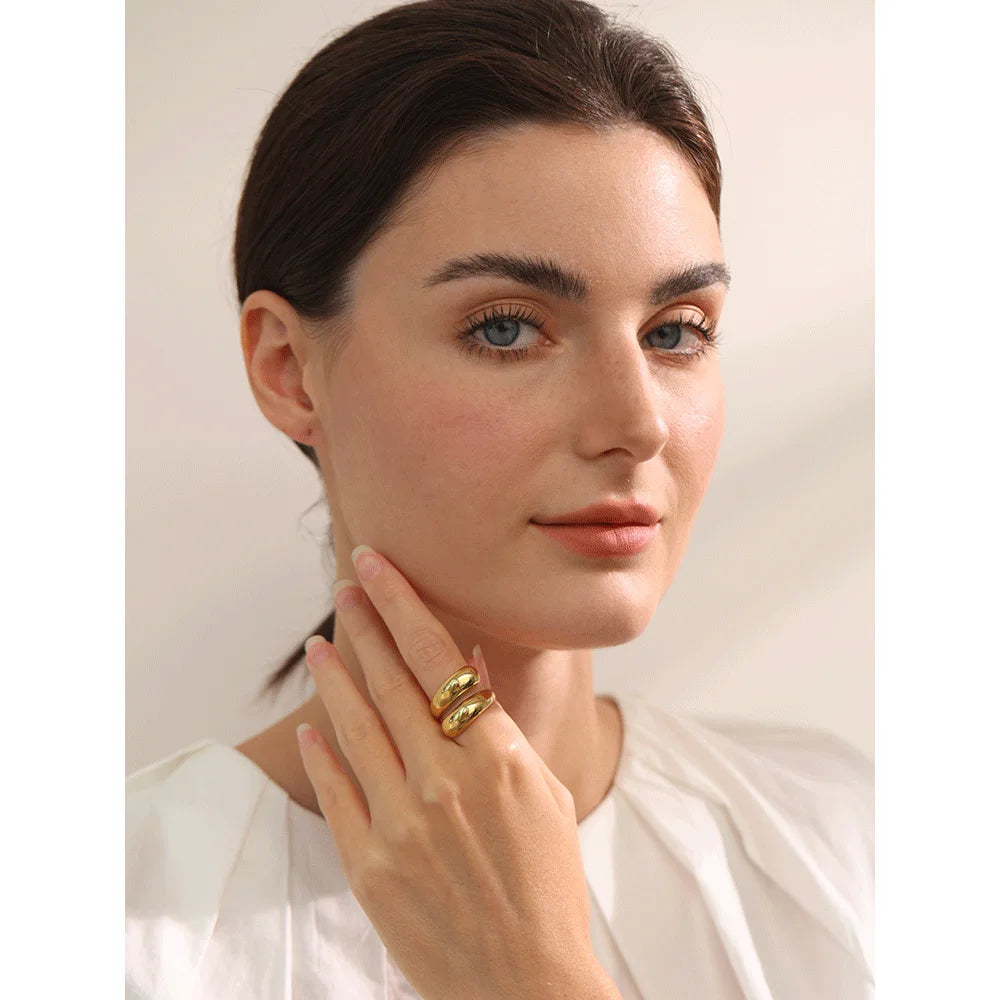 Anel Chic Banhado em Ouro 18K