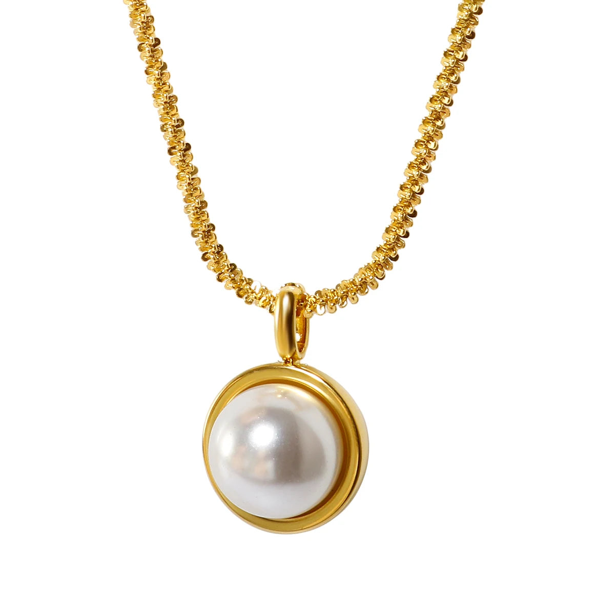 Colar Pérola Banhado em Ouro 18K