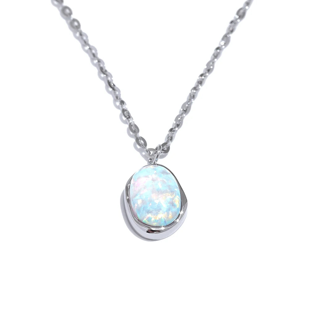 Colar Pedra Frutacor Banhado em Ouro 18K