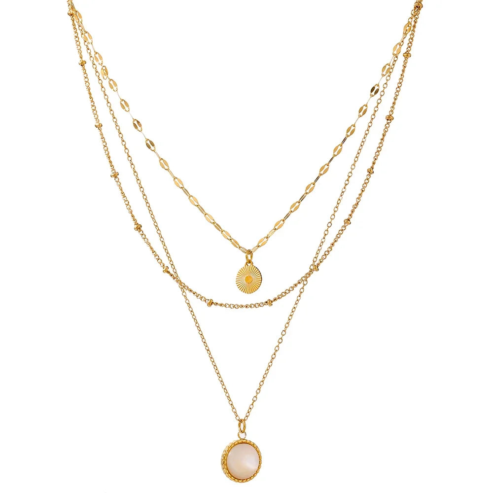 Mix de Colar Elegance Banhado em Ouro 18K