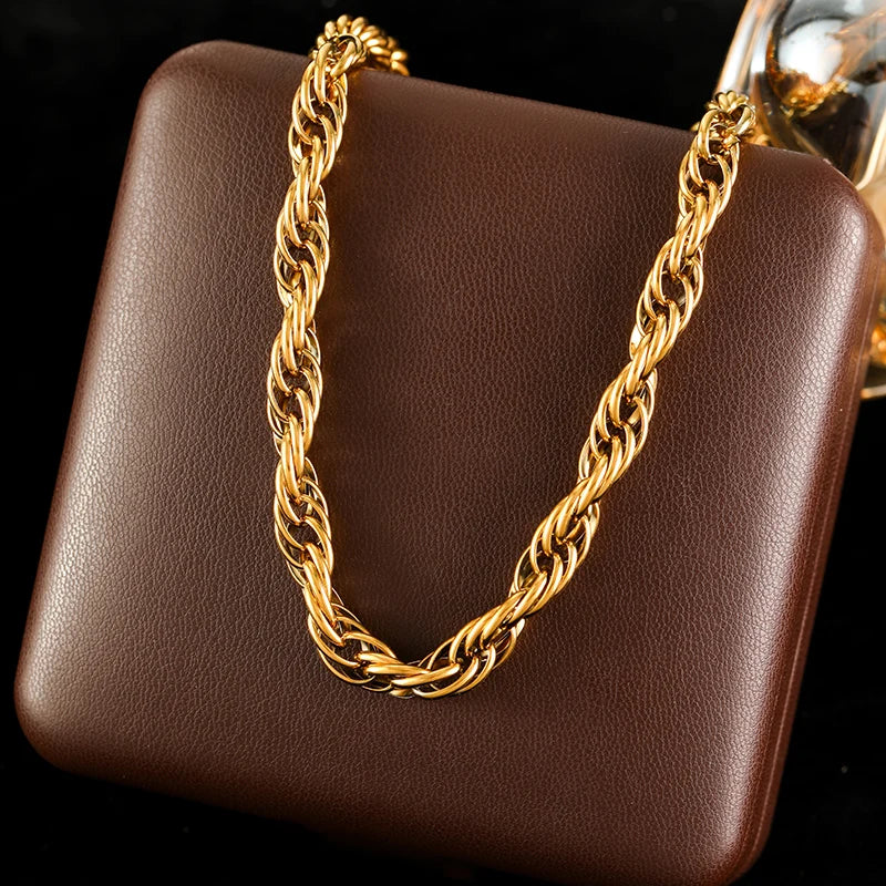 Corrente Rope Banhado em Ouro 18K