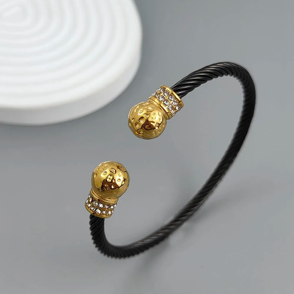 Bracelete Torcido Banhado em Ouro 18K