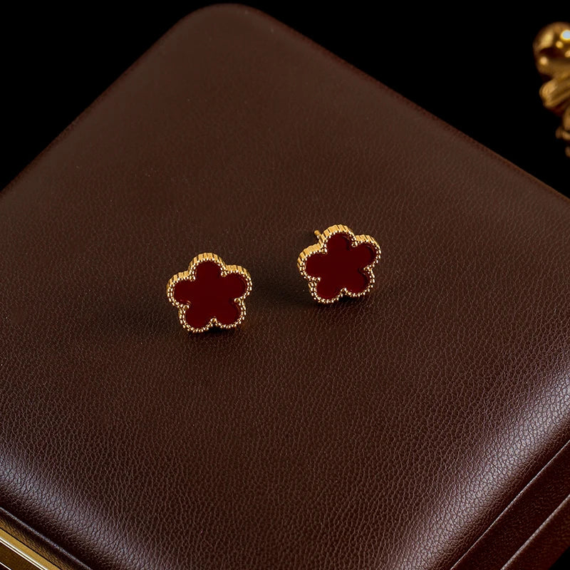 Conjunto Flor Banhado em Ouro 18K