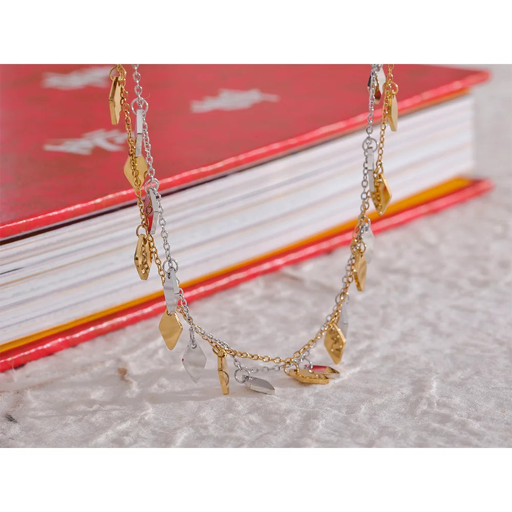 Colar Losango Banhado em Ouro 18K