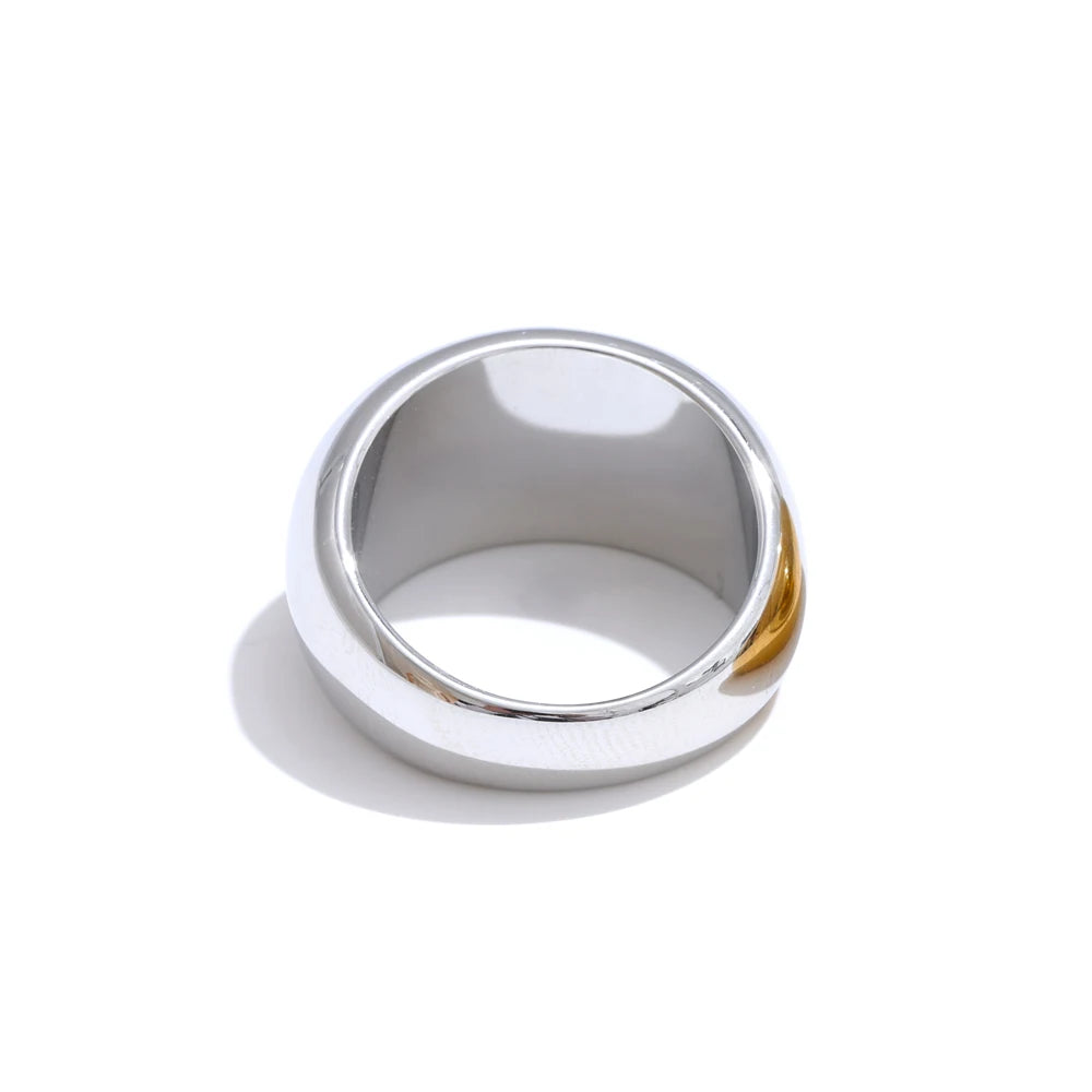 Anel Robusto Banhado em Ouro 18K