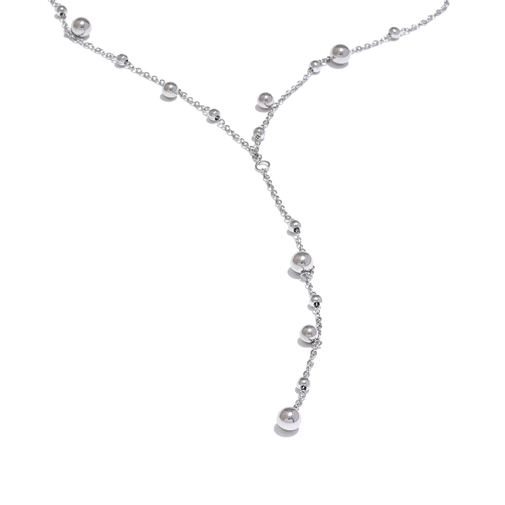 Colar Pendente Bolinhas Banhado em Ouro 18K