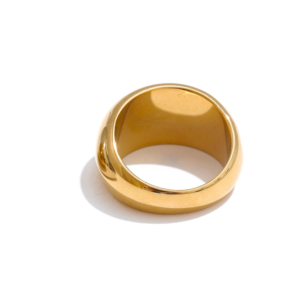 Anel Robusto Banhado em Ouro 18K