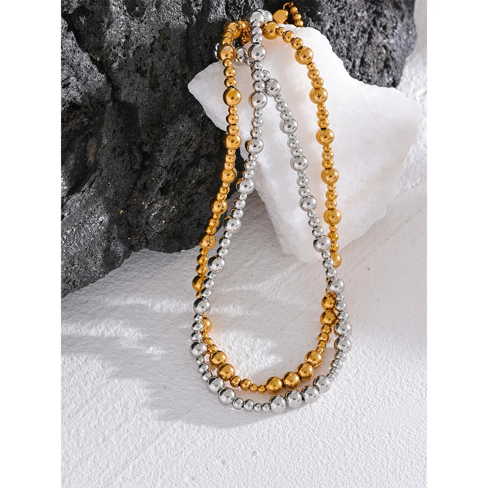 Colar Bolinhas Banhado em Ouro 18K