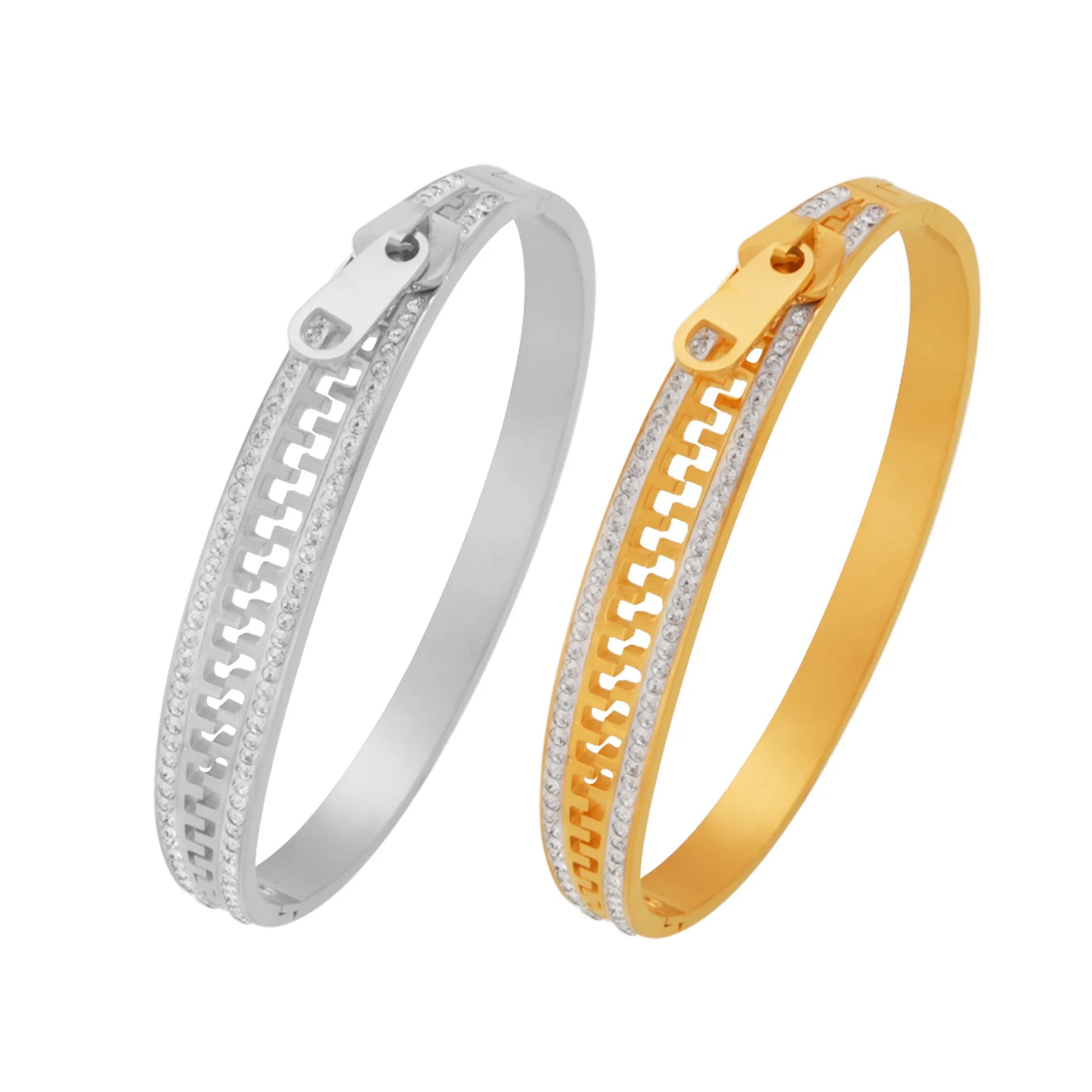 Bracelete Zíper Banhado em Ouro 18K