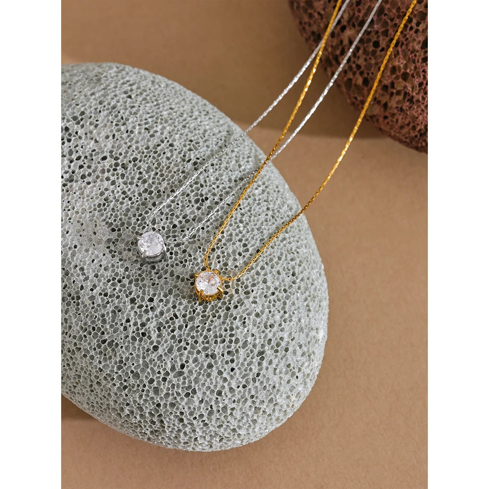 Colar Ponto de Luz Banhado em Ouro 18K