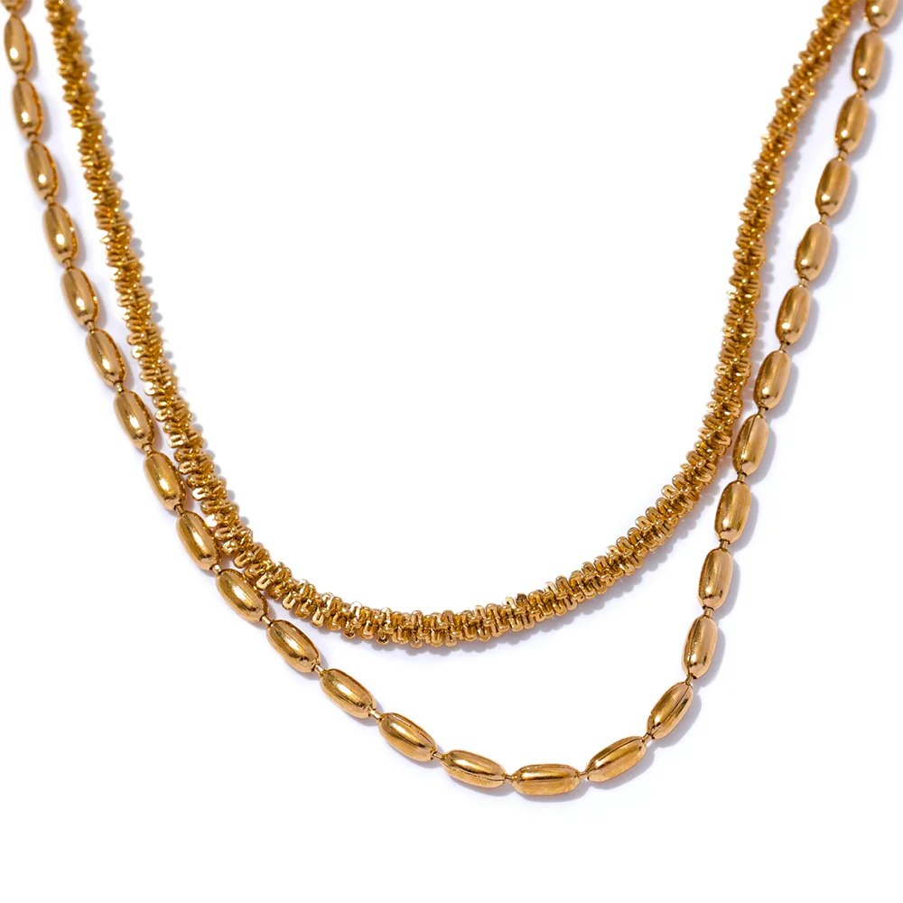 Colar Mix Lunar Banhado em Ouro 18K
