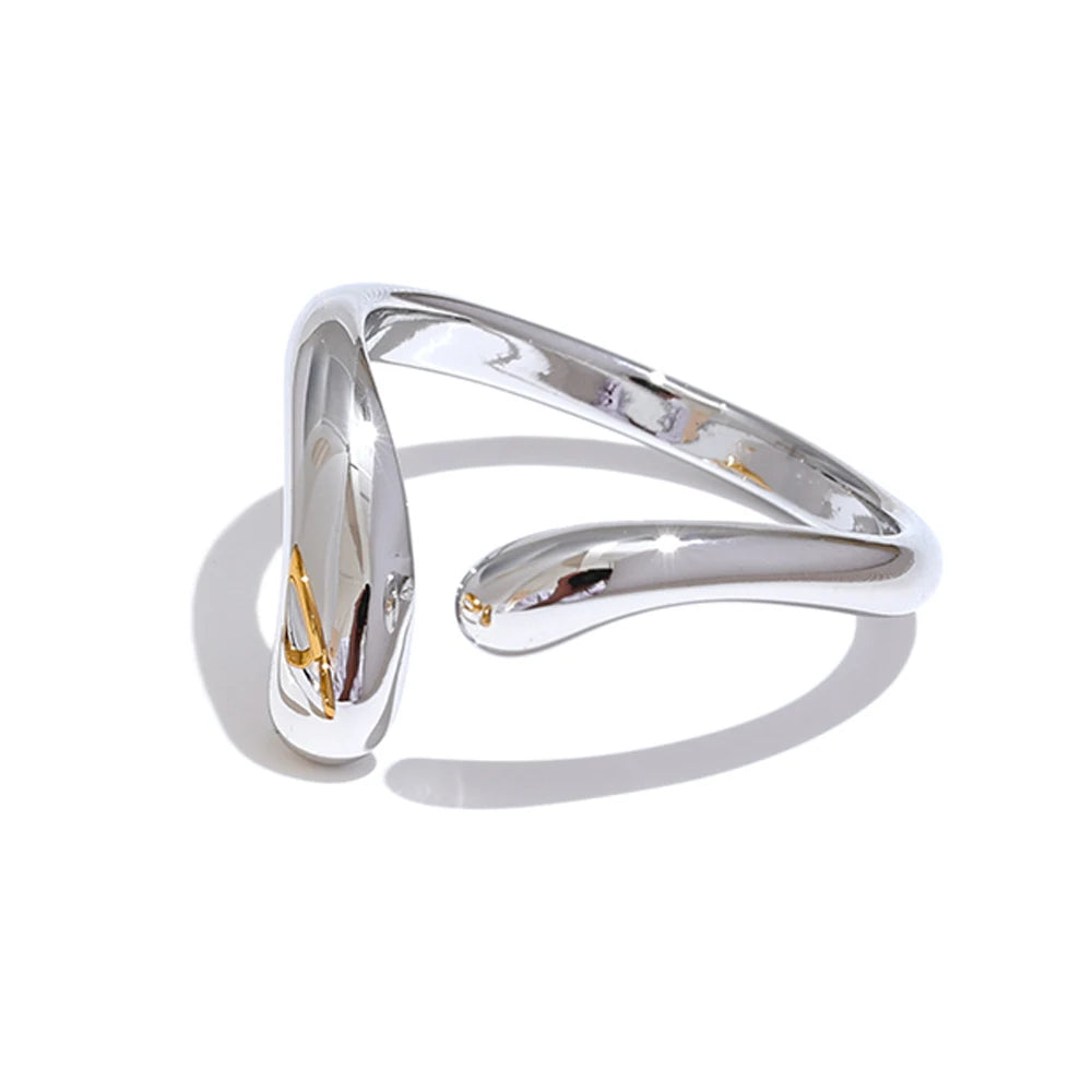 Anel Minimalista Regulável Banhado em Ouro 18K