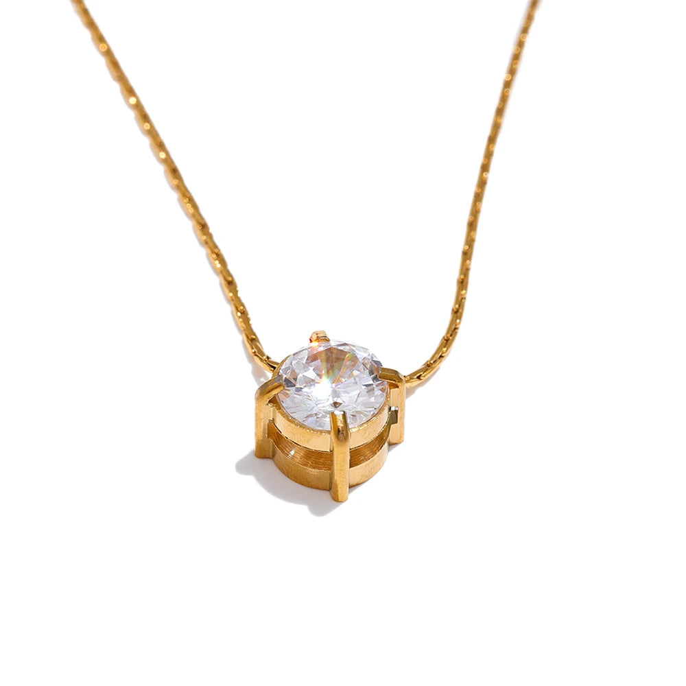 Colar Ponto de Luz Banhado em Ouro 18K