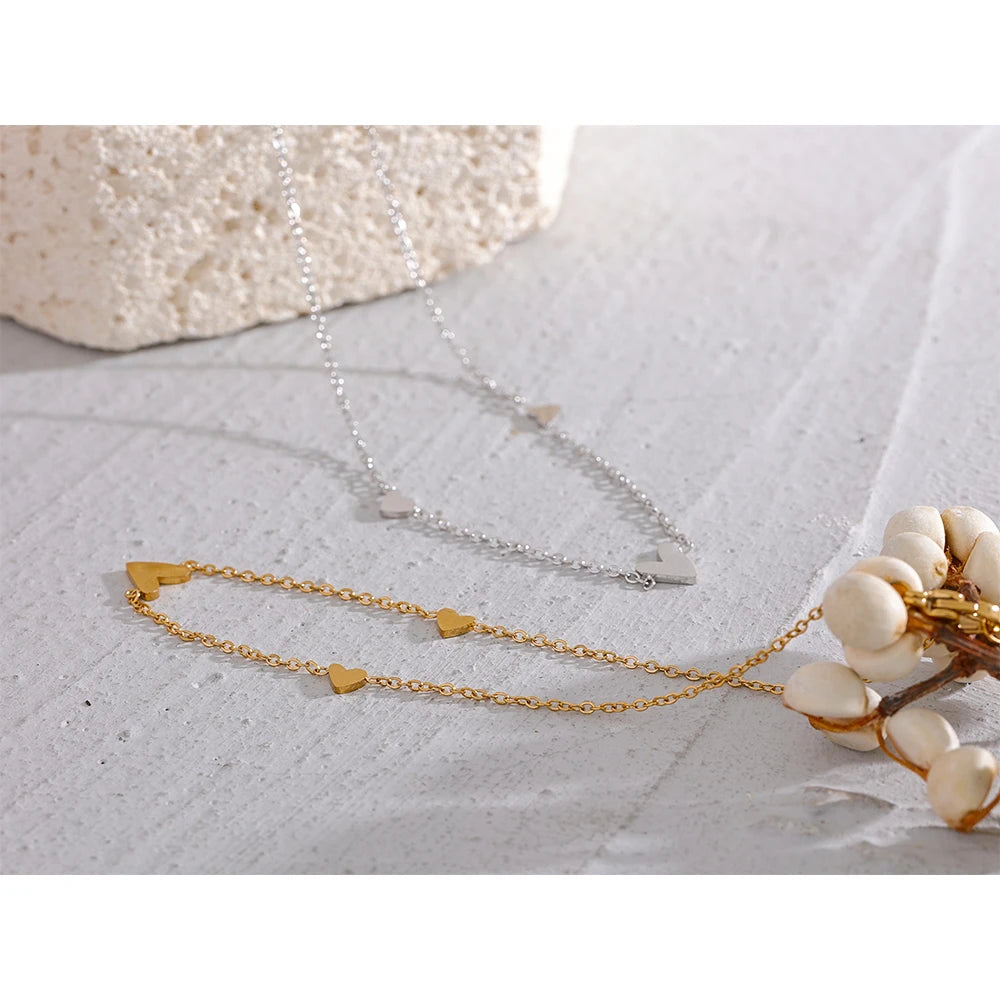 Tornozeleira Hearts Banhado em Ouro 18K
