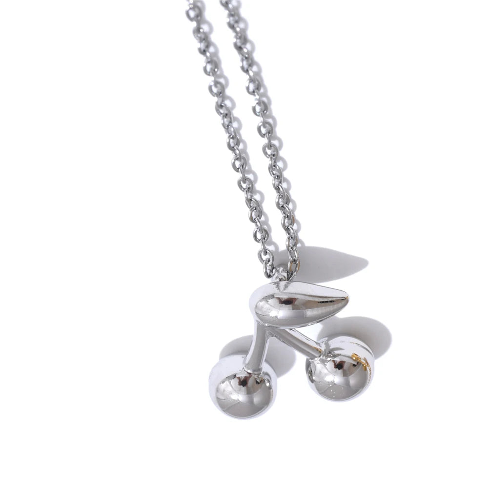 Colar Cereja Banhado em Ouro 18K