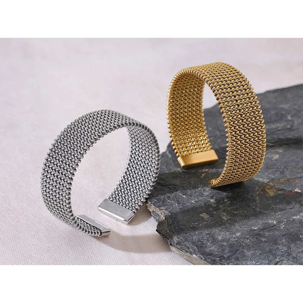 Bracelete Luxo 23mm Banhado em Ouro 18K