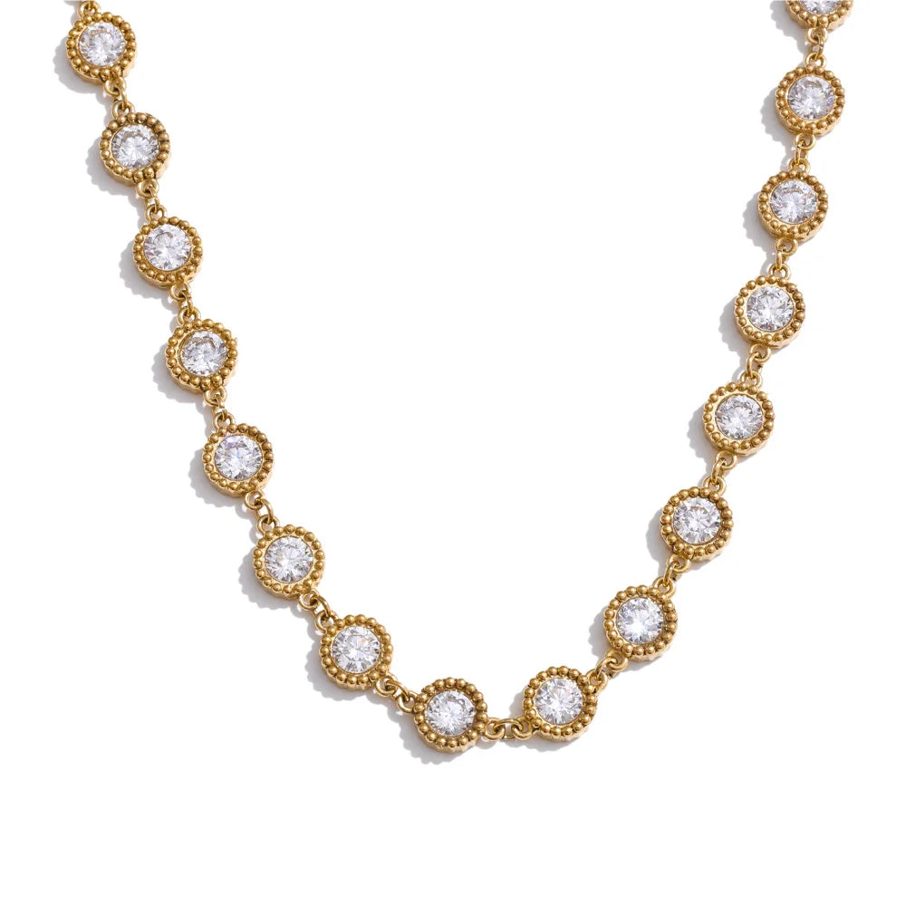 Colar Esfera de Luz Banhado em Ouro 18K