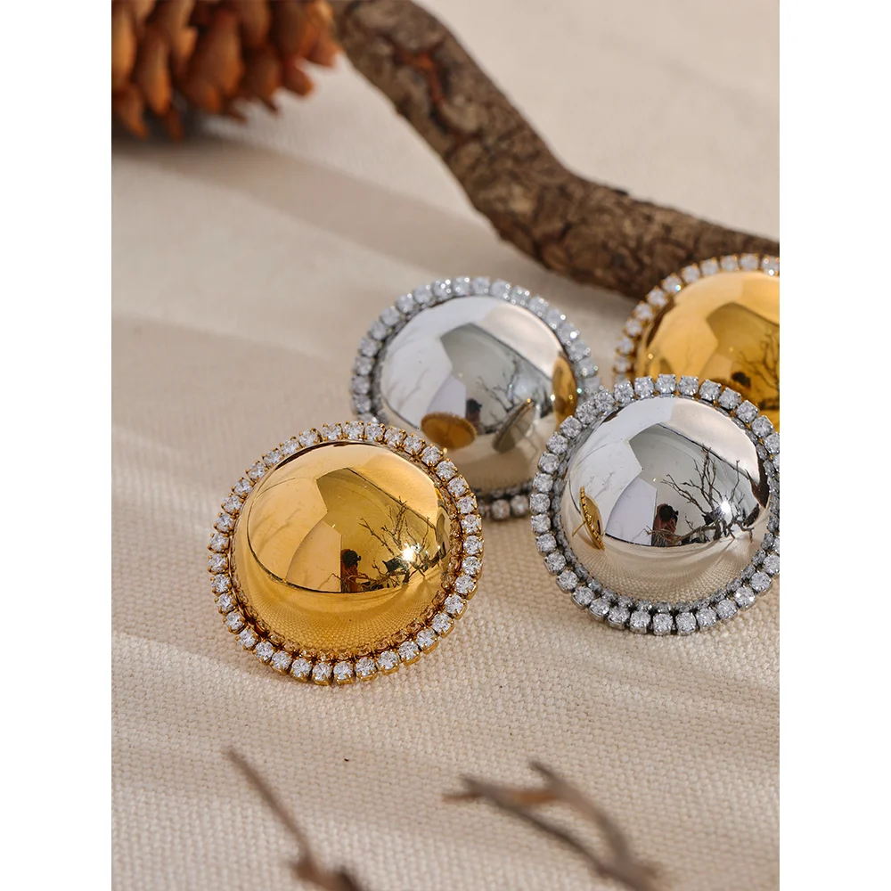 Brinco Global Zircônias Banhado em Ouro 18K