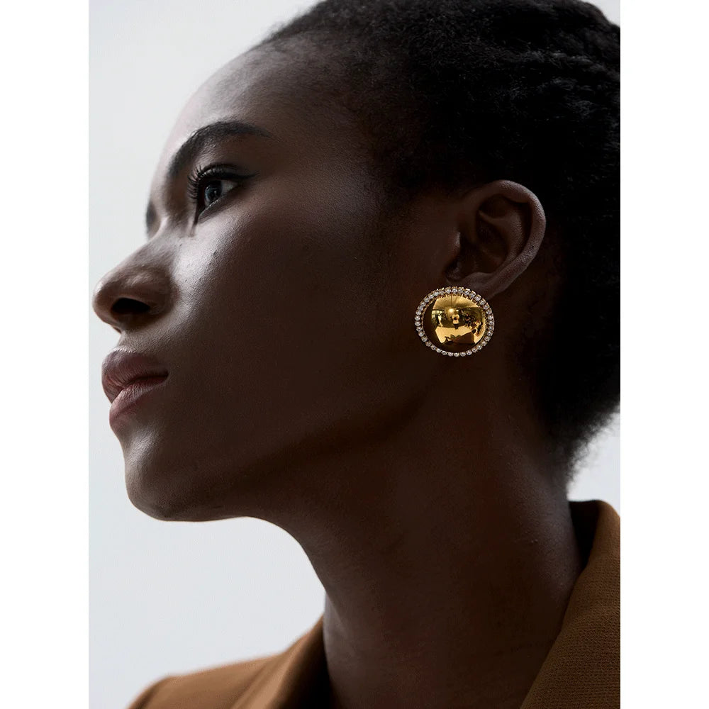 Brinco Global Zircônias Banhado em Ouro 18K